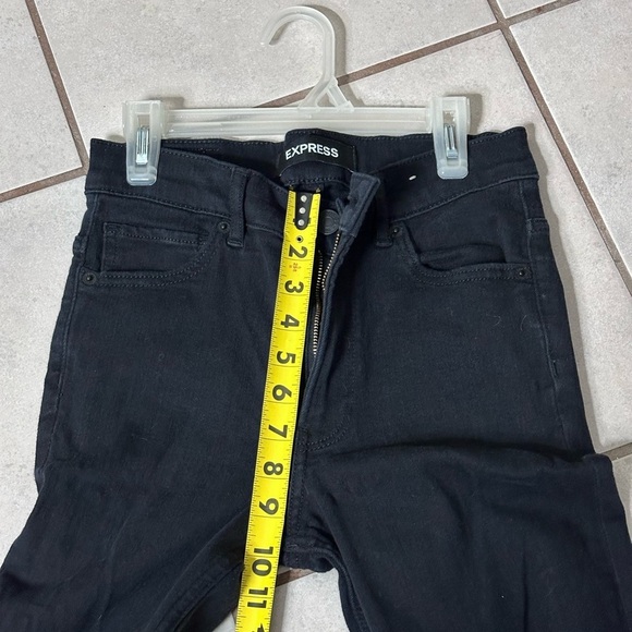 Express Women Black High Rise Stretch Legging Jeans size 4R. - Picture 6 of 8